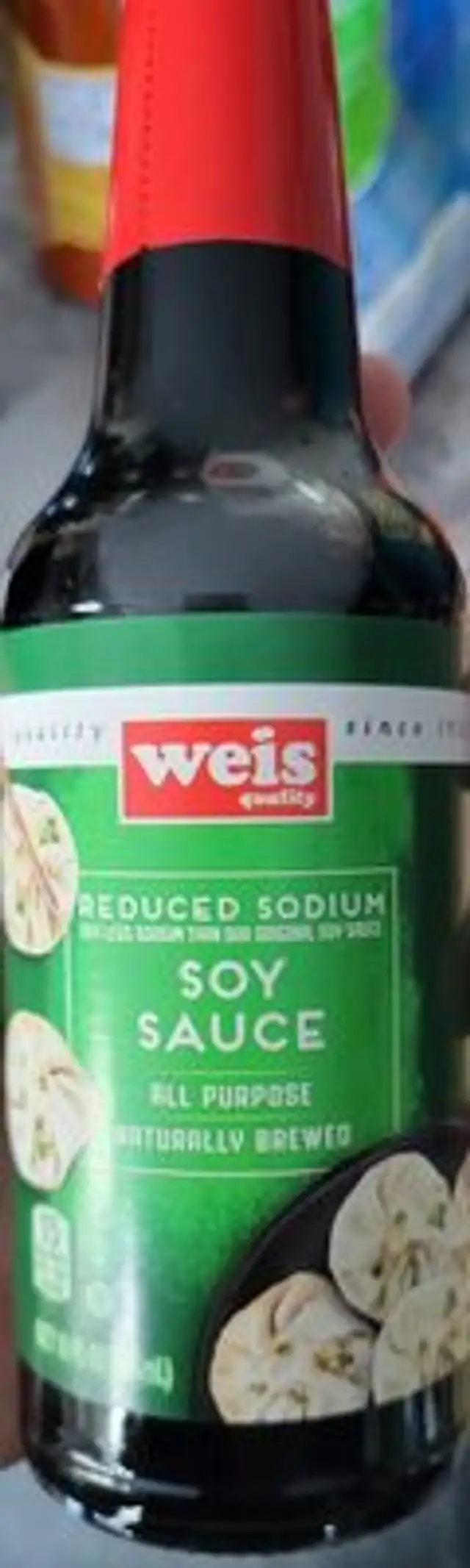 Less Sodium Soy Sauce front packaging