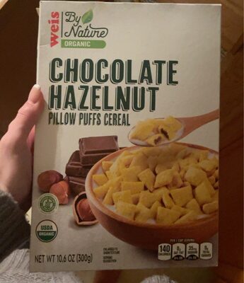 Chocolate hazelnut pillow puffs cereal