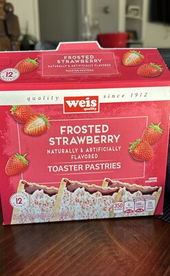 Frosted strawberry toaster pastries front packaging
