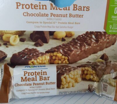 Chocolate peanut butter protein meal bars, chocolate peanut butter
