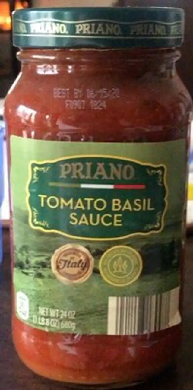 Tomato Basil Sauce front packaging