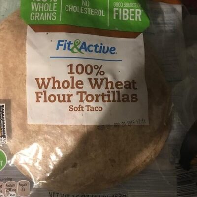 100% whole wheat flour tortillas soft taco