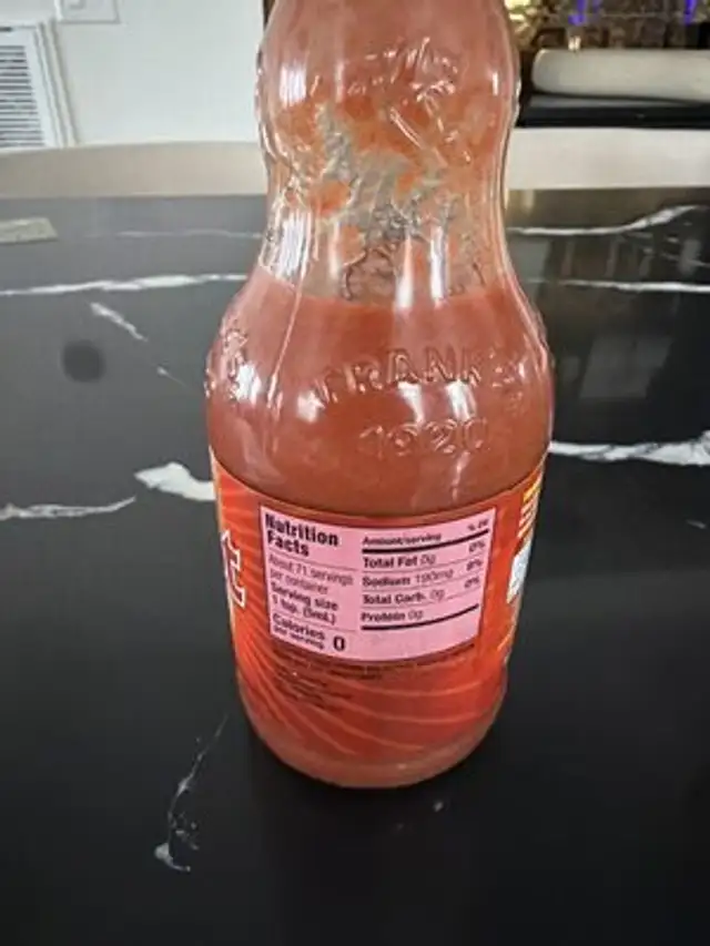 Cayenne Pepper Sauce nutrition facts table