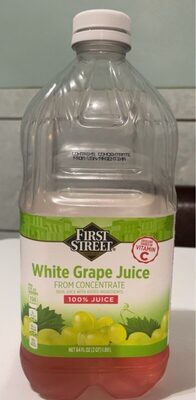 white grape 100% juice from concentrate