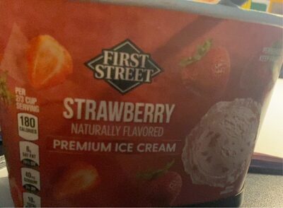First street strawberry premium ice cream