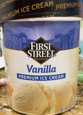 First street vanilla premium ice cream