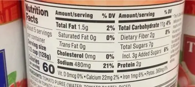 First street traditional pasta sauce nutrition facts table