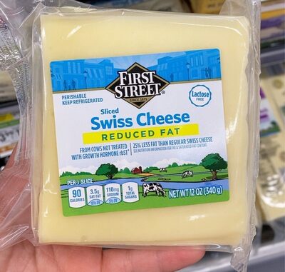 Sliced swiss cheese