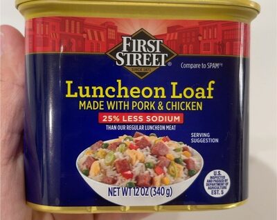 Luncheon loaf meat made with pork & chicken