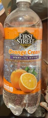 Orange cream sparkling water front packaging