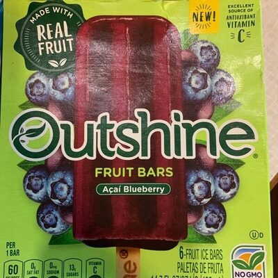 Acai blueberry fruit ice bars, acai blueberry