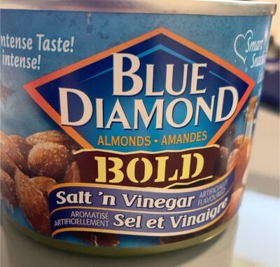 Salt and vinegar almonds front packaging