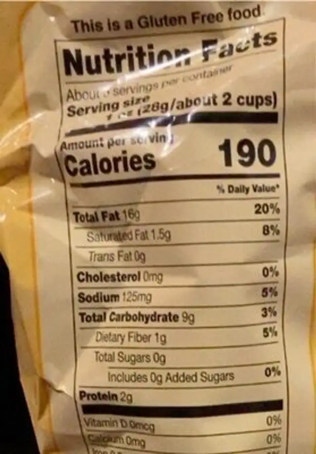 old fashioned movie theater butter popcorn nutrition facts table