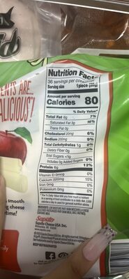 Original String nutrition facts table