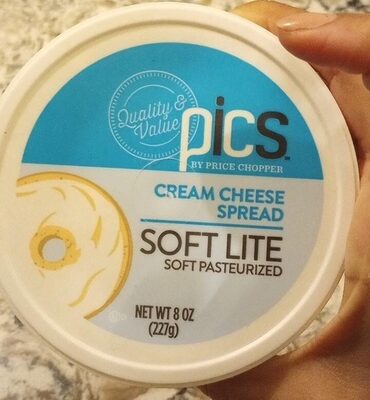 Soft lite cream cheese front packaging