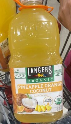 Pineapple orange coconut juice front packaging