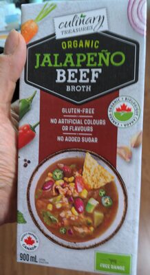 Organic jalapenos beef broth