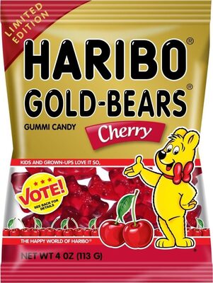 Gold bears gummi candy limited edition cherry flavor