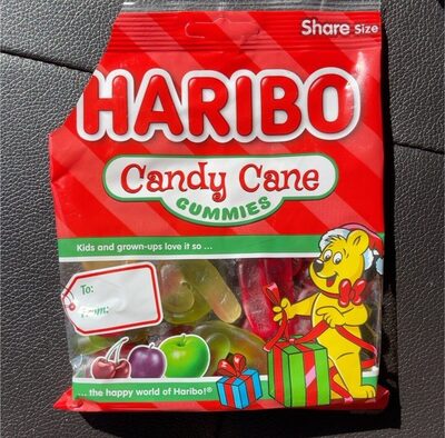 Candy cane gummies front packaging