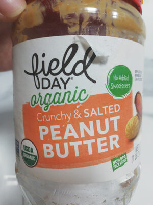 Organic Crunch & Salted Peanut Butter front packaging