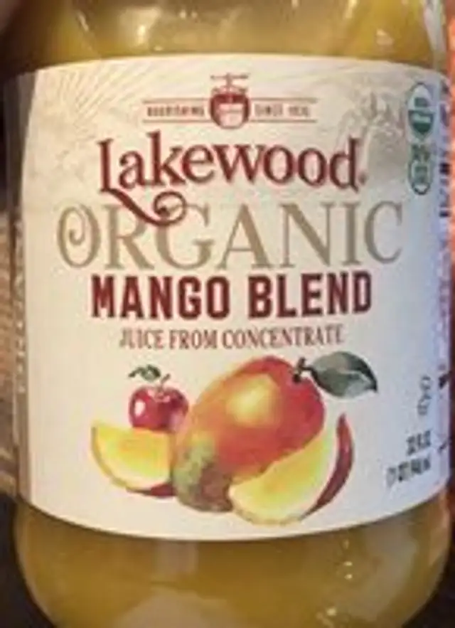 Organic mango juice