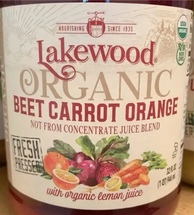 Organic Beet Carrot Orange Juice front packaging