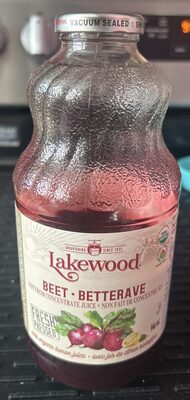 Beet Not From Concentrate Juice with Organic Lemon Juice front packaging