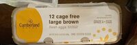 12 cage free large brown fresh eggs