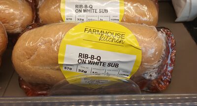 Rib-b-Q On white Sub