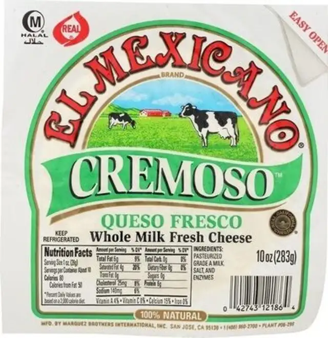 Whole Milk Fresh Cheese front packaging