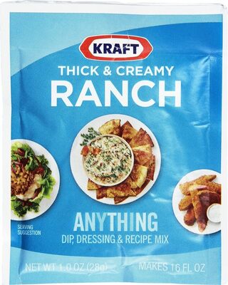 Thick creamy ranch dip recipe packet