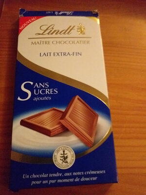 Lindt lait extra-fin sans sucres ajoutés