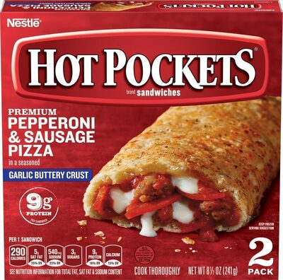 Garlic buttery crust pepperoni & sausage frozen pizza