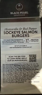 Sockeye Salmon Burgers - Mozzarella & Red Pepper