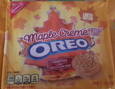 Maple creme sandwich cookies, maple creme