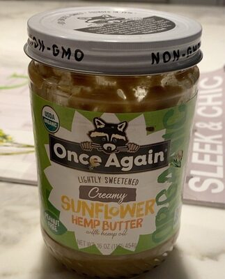 Organic Sunflower Hemp Butter with Hemp Oil - Creamy