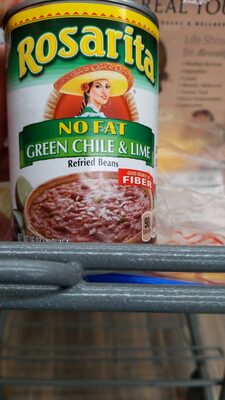 No Fat Green Chile & Lime Refried Beans front packaging