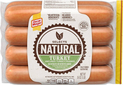 Selects hardwood smoked uncured turkey franks