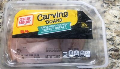 Carving board applewood smoked turkey breast