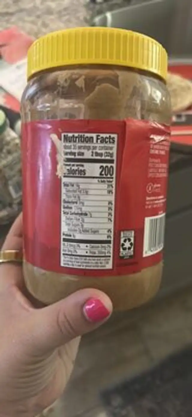 Peanut Butter nutrition facts table