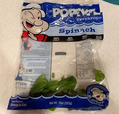 Spinach front packaging