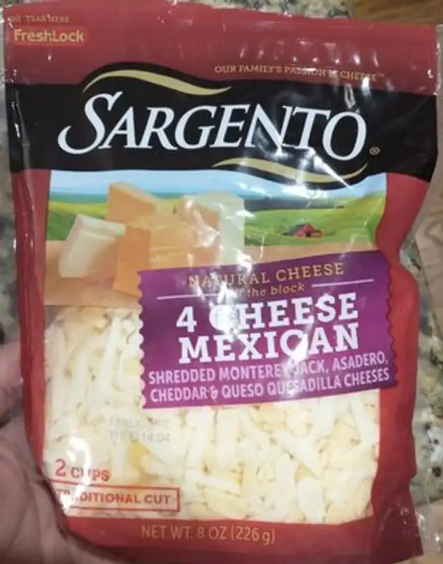 4 Cheese Mexican Shredded Monterey Jack, Asadero, Cheddar & Queso Quesadilla Cheeses front packaging