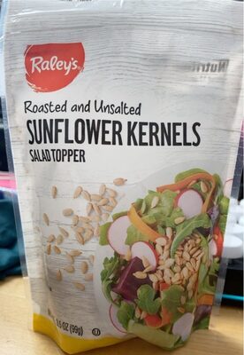 Roasted and unsalted sunflower kernels