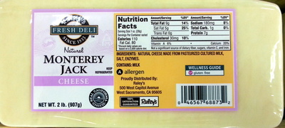 Natural Monterey Jack cheese