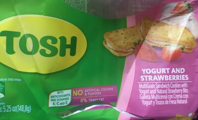 Tosh Yogurt and Strawberries Multigrain Sandwich cookies