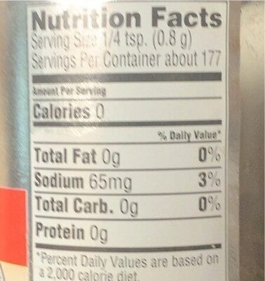 Weber kickn chicken seasoning nutrition facts table