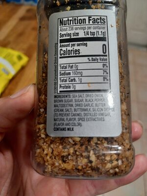 weber caramelized onion seasoning ingredients label