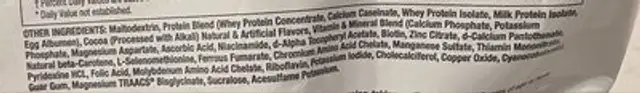 Pro Performance Bulk 1340 ingredients label