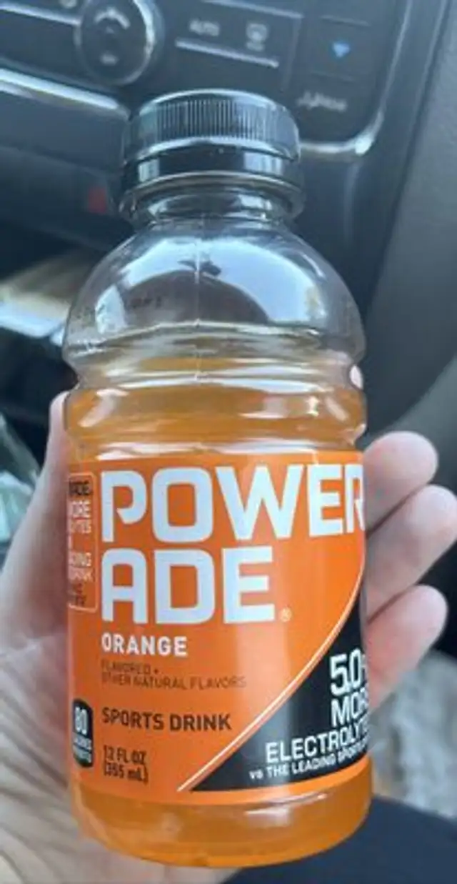 Orange sports drink front packaging