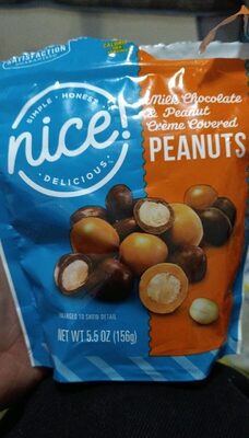 Milk chocolate and peanut butter peanuts